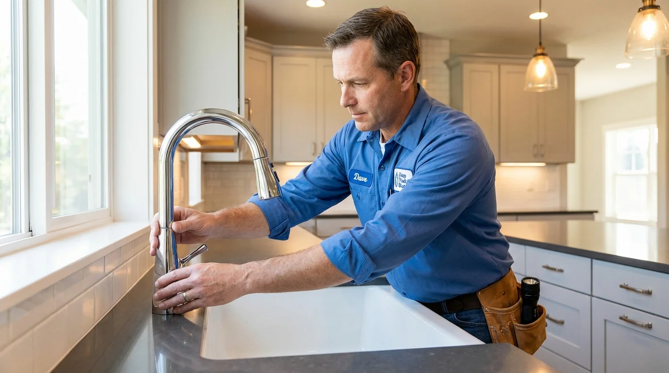 Kitchen faucet installation by Johns Plumbing LLC in Kahuku